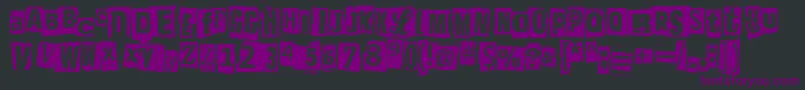 Postinkantajajob Font – Purple Fonts on Black Background