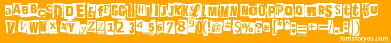 Postinkantajajob Font – White Fonts on Orange Background