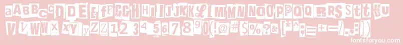 Postinkantajajob Font – White Fonts on Pink Background