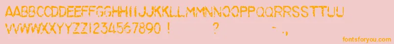 Lilac Font – Orange Fonts on Pink Background