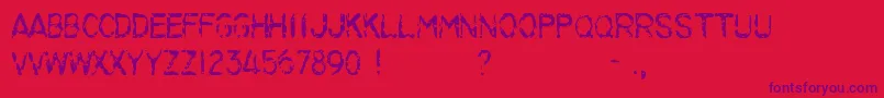 Lilac Font – Purple Fonts on Red Background