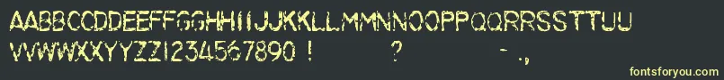Lilac Font – Yellow Fonts on Black Background