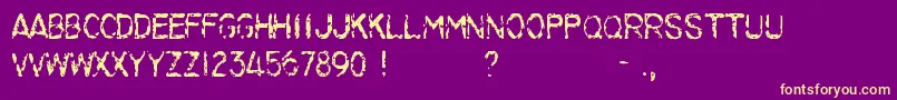 Lilac Font – Yellow Fonts on Purple Background
