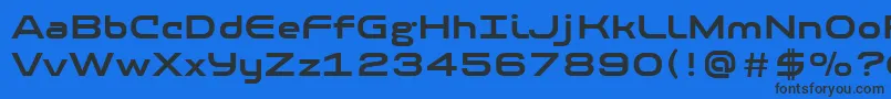 Шрифт PfbaselineproBold – чёрные шрифты на синем фоне