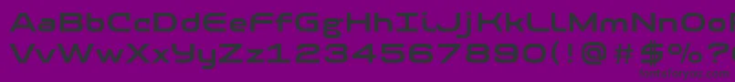 Czcionka PfbaselineproBold – czarne czcionki na fioletowym tle