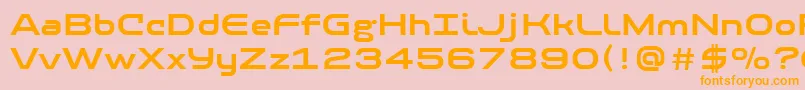 PfbaselineproBold Font – Orange Fonts on Pink Background