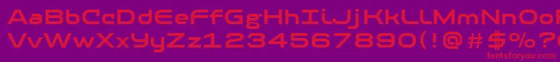 PfbaselineproBold Font – Red Fonts on Purple Background