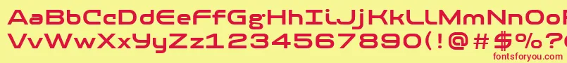 PfbaselineproBold Font – Red Fonts on Yellow Background