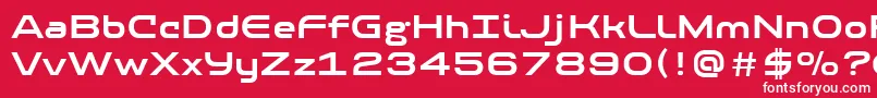 Шрифт PfbaselineproBold – белые шрифты на красном фоне