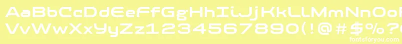 Шрифт PfbaselineproBold – белые шрифты на жёлтом фоне