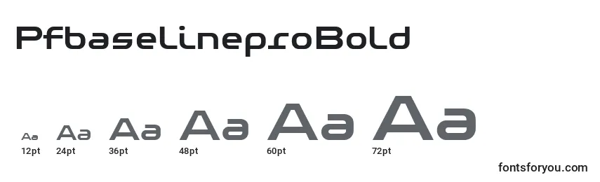Размеры шрифта PfbaselineproBold