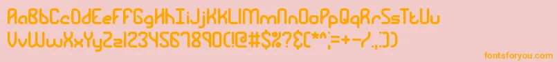 Rambling Font – Orange Fonts on Pink Background