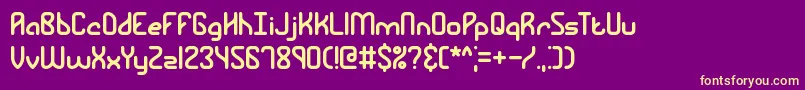 Rambling Font – Yellow Fonts on Purple Background