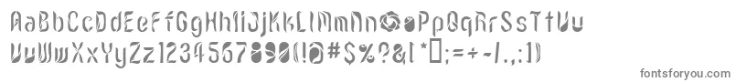 フォントLvdcRomantic9 – 白い背景に灰色の文字