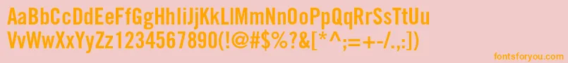 TradegothicltstdBdcn20 Font – Orange Fonts on Pink Background