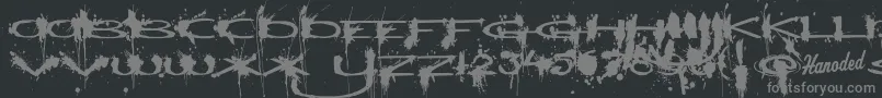 Weitere Informationen zur Windshieldmassacre-Schriftart Windshieldmassacre-Schriftart – Graue Schriften auf schwarzem Hintergrund