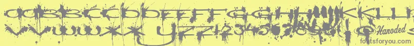 Windshieldmassacre Font – Gray Fonts on Yellow Background