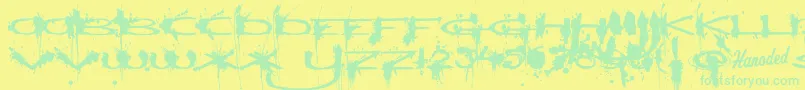 Windshieldmassacre Font – Green Fonts on Yellow Background