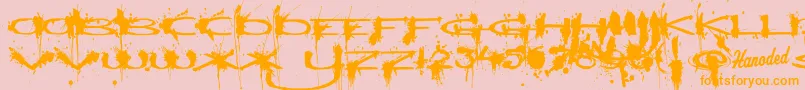 Windshieldmassacre Font – Orange Fonts on Pink Background