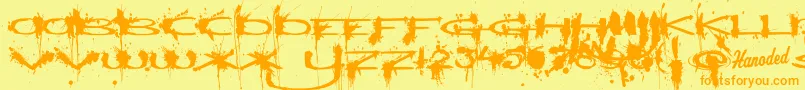 Windshieldmassacre Font – Orange Fonts on Yellow Background