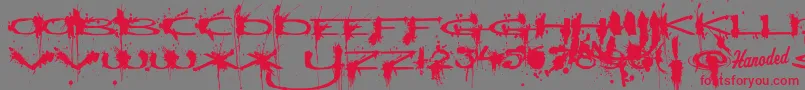 Windshieldmassacre Font – Red Fonts on Gray Background