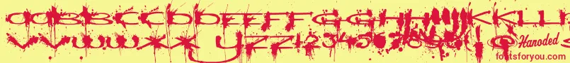 Windshieldmassacre Font – Red Fonts on Yellow Background