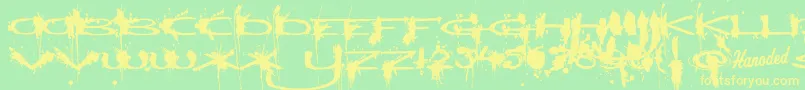 Windshieldmassacre Font – Yellow Fonts on Green Background