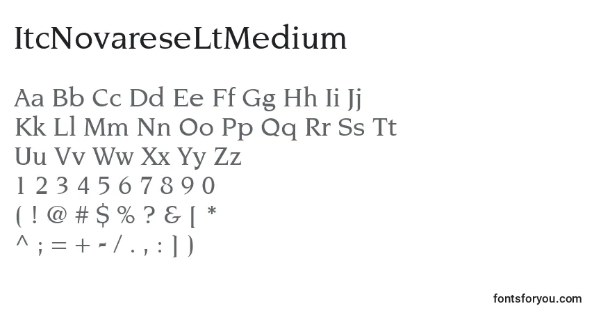 characters of itcnovareseltmedium font, letter of itcnovareseltmedium font, alphabet of  itcnovareseltmedium font
