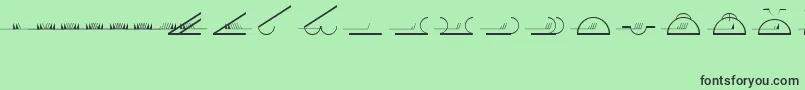 EsriMeteorological01 Font – Black Fonts on Green Background
