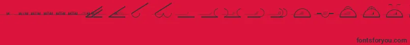 EsriMeteorological01 Font – Black Fonts on Red Background