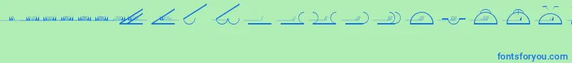 fuente EsriMeteorological01 – Fuentes Azules Sobre Fondo Verde