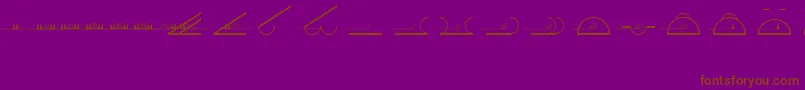 EsriMeteorological01 Font – Brown Fonts on Purple Background