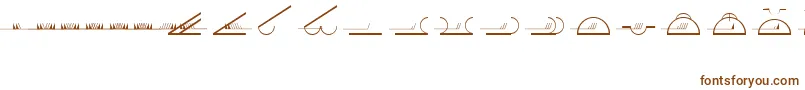 Шрифт EsriMeteorological01 – коричневые шрифты на белом фоне