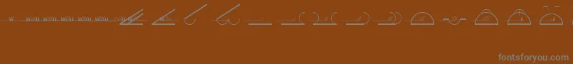 Czcionka EsriMeteorological01 – szare czcionki na brązowym tle