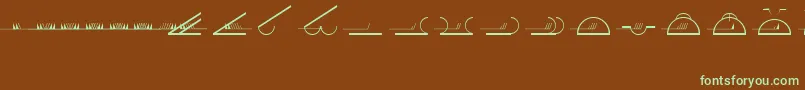 EsriMeteorological01 Font – Green Fonts on Brown Background