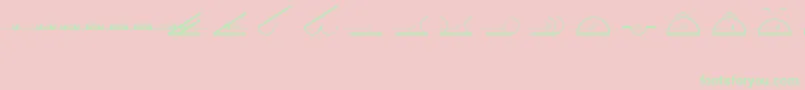 EsriMeteorological01 Font – Green Fonts on Pink Background