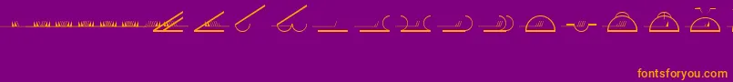 EsriMeteorological01-Schriftart – Orangefarbene Schriften auf violettem Hintergrund