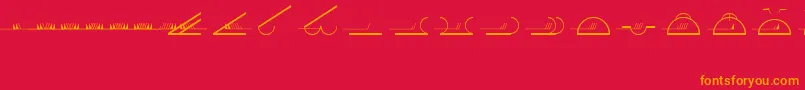 EsriMeteorological01 Font – Orange Fonts on Red Background