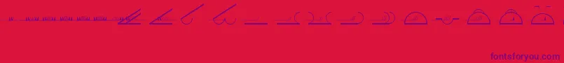 EsriMeteorological01 Font – Purple Fonts on Red Background