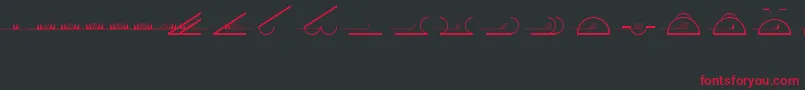 EsriMeteorological01 Font – Red Fonts on Black Background