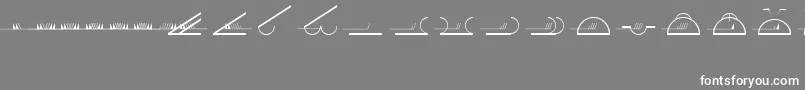 フォントEsriMeteorological01 – 灰色の背景に白い文字