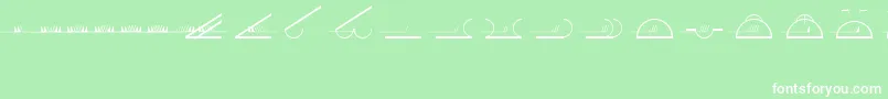 EsriMeteorological01 Font – White Fonts on Green Background