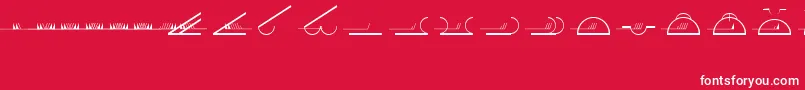 EsriMeteorological01-Schriftart – Weiße Schriften auf rotem Hintergrund
