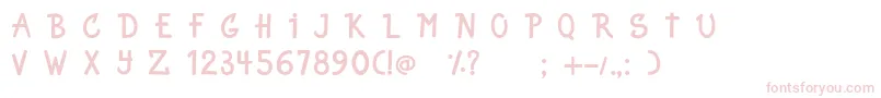 フォントJust For Fun – 白い背景にピンクのフォント
