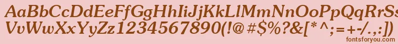 Подробнее о шрифте Suevermeer5Meditalicsh Шрифт Suevermeer5Meditalicsh – коричневые шрифты на розовом фоне