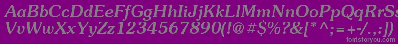 Czcionka Suevermeer5Meditalicsh – szare czcionki na fioletowym tle