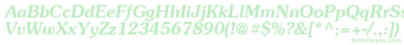 Suevermeer5Meditalicsh Font – Green Fonts on White Background