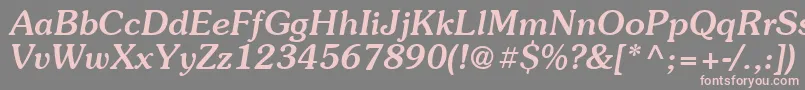 Suevermeer5Meditalicsh Font – Pink Fonts on Gray Background