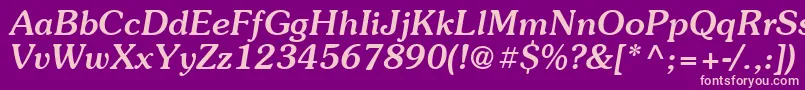 Suevermeer5Meditalicsh Font – Pink Fonts on Purple Background