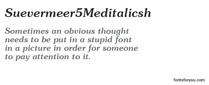 Review of the Suevermeer5Meditalicsh Font